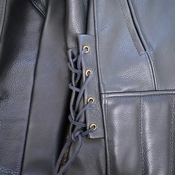U.S. Made CO. Leather Motorcycle Jacket Size 44 - Picture 11 of 12